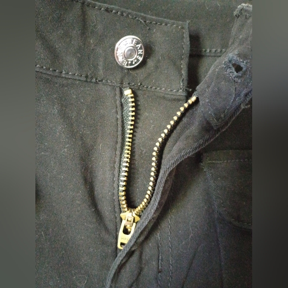 🙂Black Wide-Leg Cotton/Elastane Pants Size 4 - Picture 5 of 8